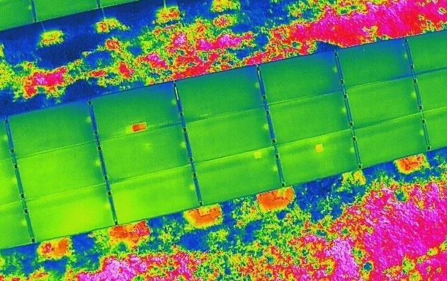 jpg termogram - zavada na FV panelu 1